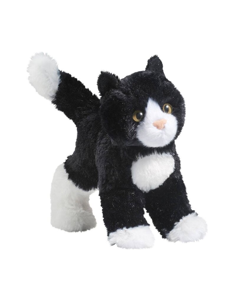 Snippy Black & White Cat Plush