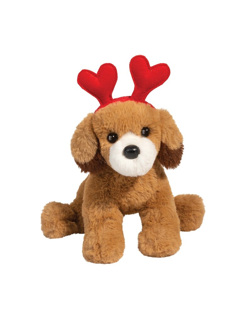 Doodle Dog with Hearts Headband Plush