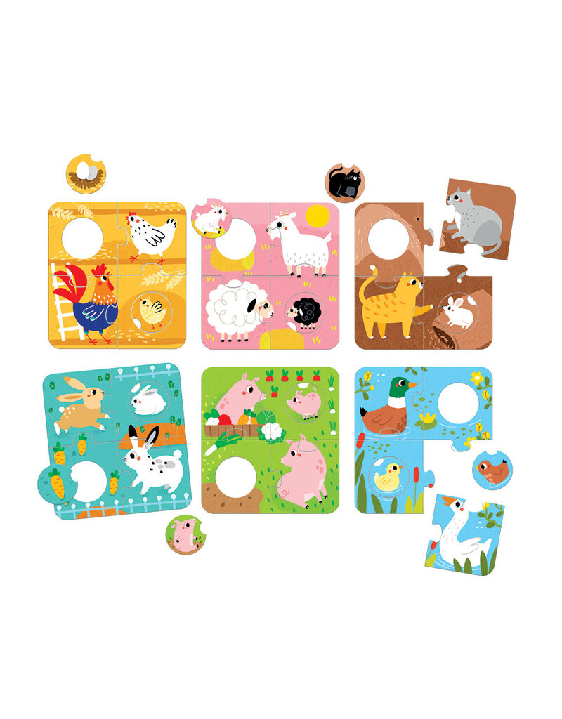 Match the Farm Animals Puzzles for ages: 2+