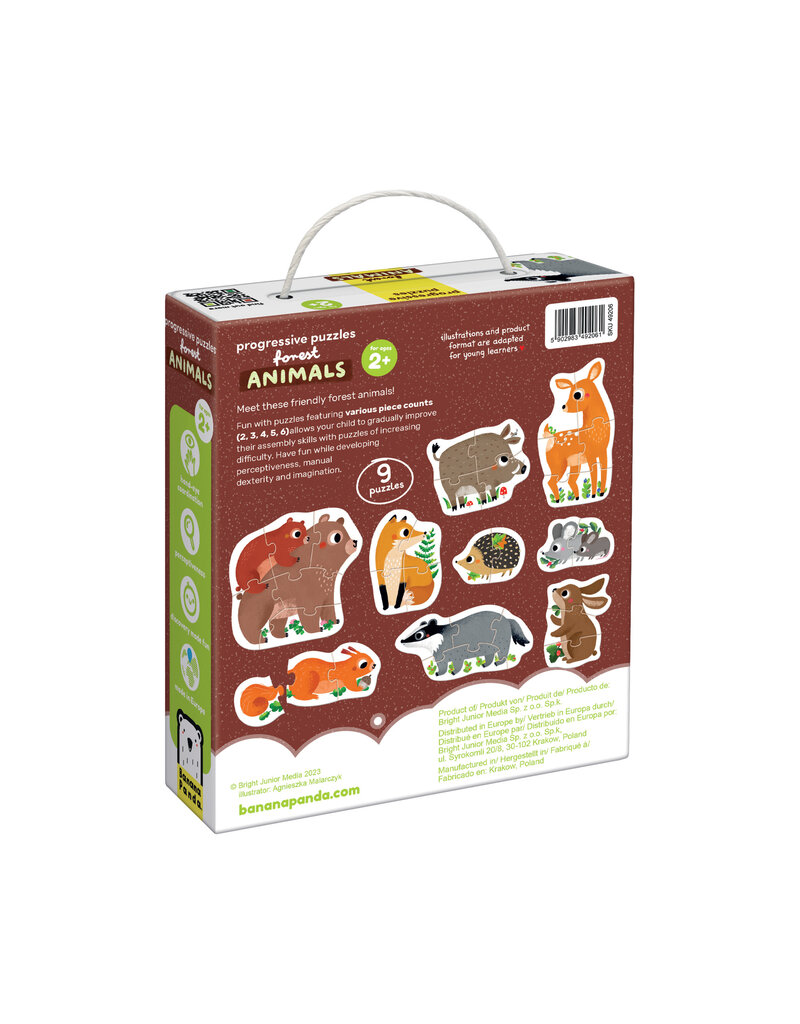 Progressive Puzzles Forest Animals for ages: 2+
