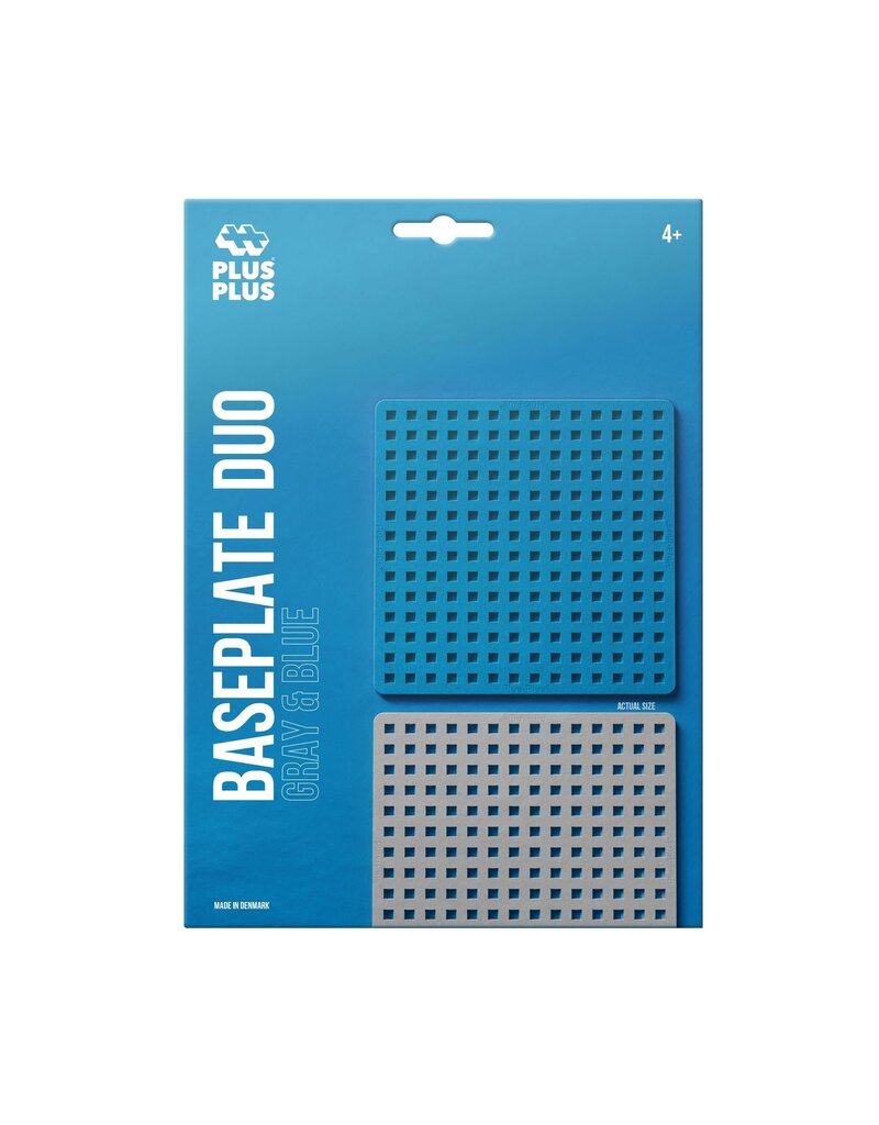 Plus-Plus Baseplate Duo - Gray and Blue