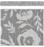 Classroom Cottage Gray Floral Straight Border Trim