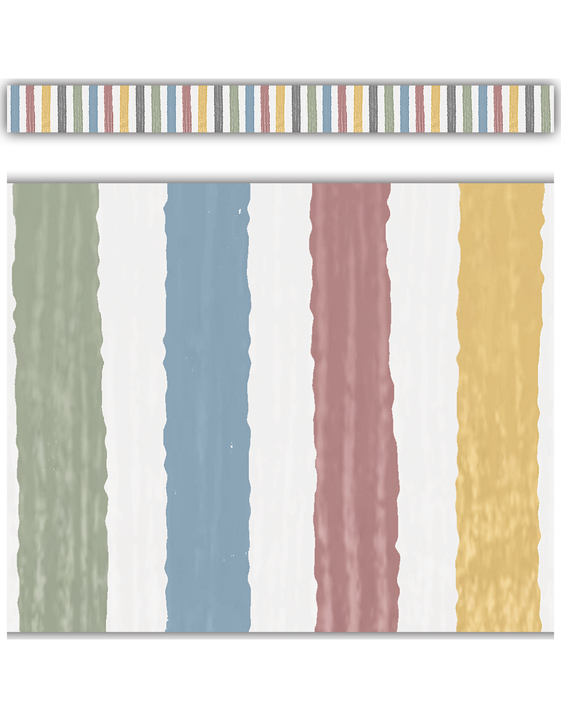 Classroom Cottage Stripes Straight Border Trim