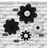 Black and White Paper Flowers