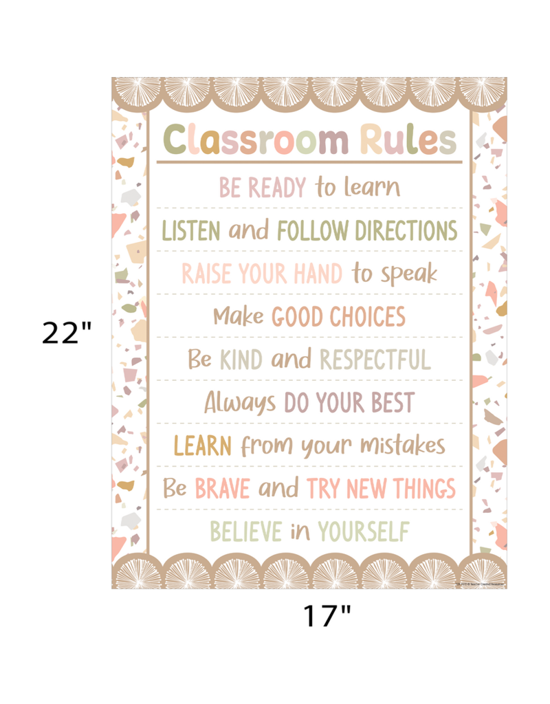 Terrazzo Tones Classroom Rules Chart