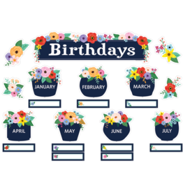 Wildflowers Birthdays Mini Bulletin Board