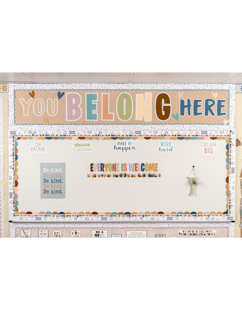 Everyone is Welcome Scalloped Die-Cut Border Trim