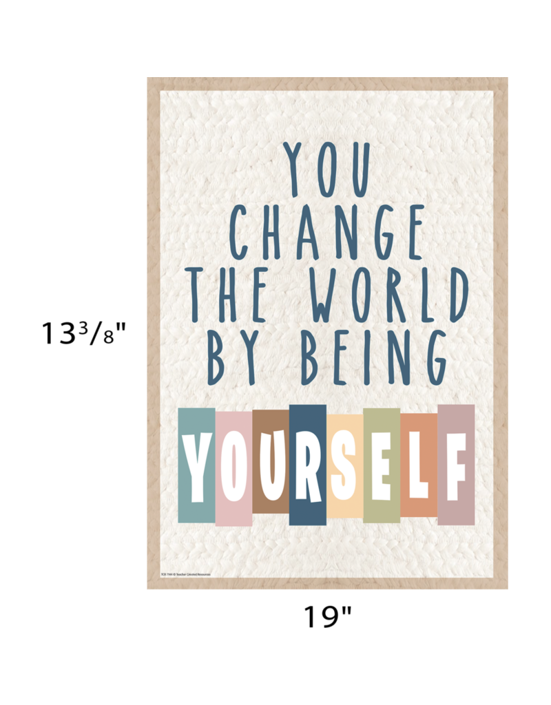 You Change the World By Being Yourself Positive Poster