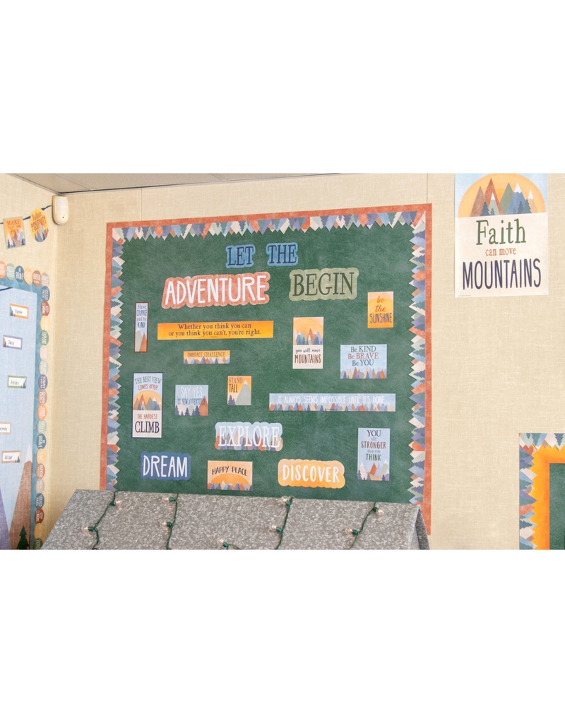 Moving Mountains Let the Adventure Begin Mini Bulletin Board