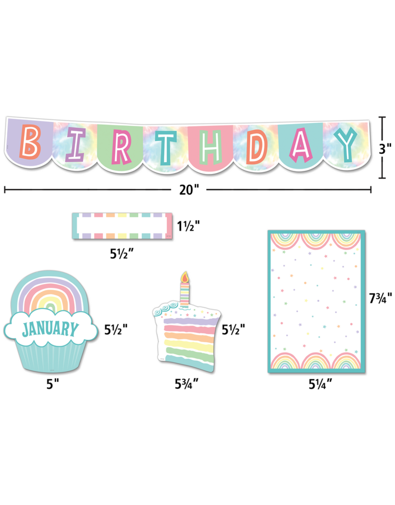 Pastel Pop Happy Birthday Mini Bulletin Board