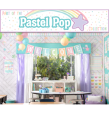 Pastel Pop Pennants Welcome Bulletin Board