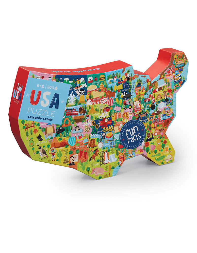 200-Piece Puzzle - USA Shaped Box