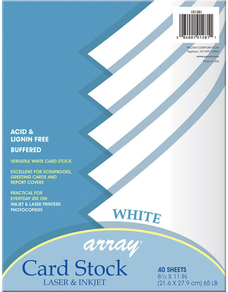 Pacon® Card Stock 8-1/2" X 11"   White   40 Sheets