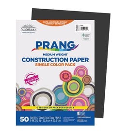 Prang® Construction Paper Black 9" X 12"   Black   50 Sheets