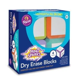 Mind Sparks® Dry Erase Blocks 3" X 3"   Assorted Colors   4 Blocks