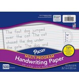Pacon® Multi-Program Handwriting Paper, Grade 1 10-1/2" X 8", Ruled Long D'nealian Grade K / Zaner-Bloser Grade 1 500 Sheets