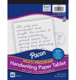 Pacon® Multi-Program Handwriting Tablet 8" X 10-1/2", Ruled Short D'nealian Grades 2&3 / Zaner-Bloser Grade 2 40 Sheets