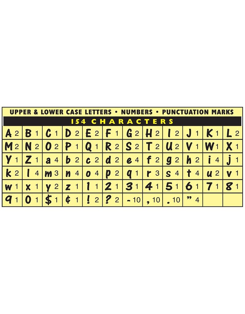 Pacon® Self-Adhesive Letters 4"   Yellow, Cheery Font 154 Characters