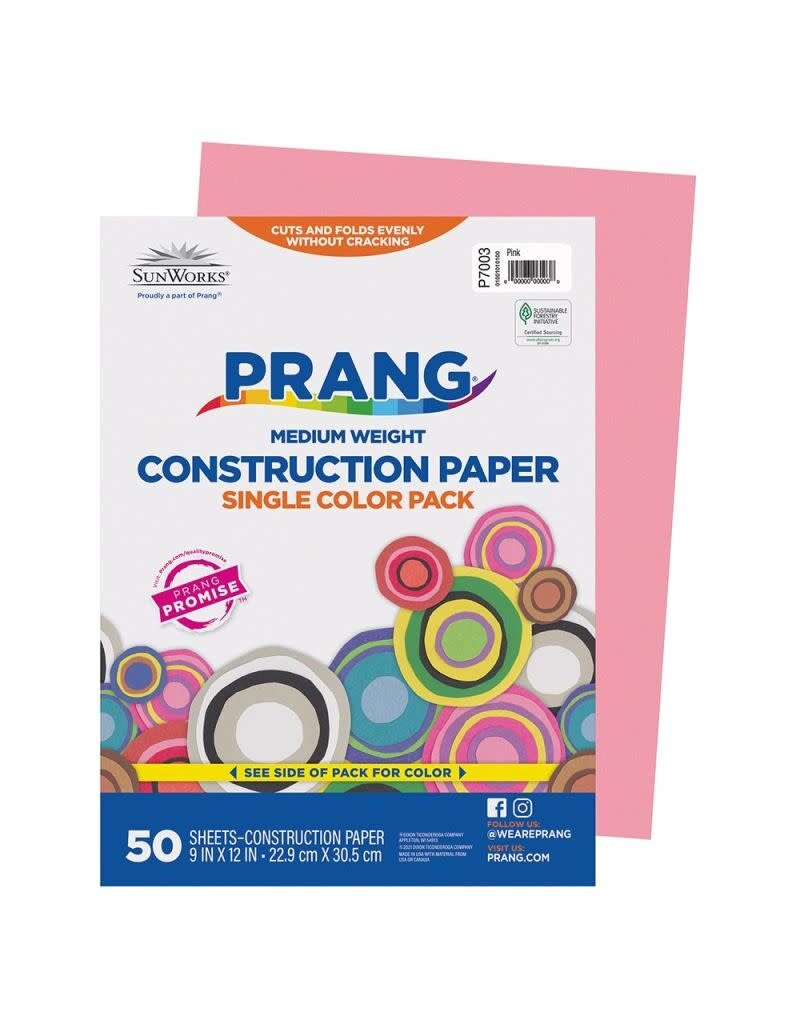Prang® Construction Paper 9" X 12"   Pink   50 Sheets
