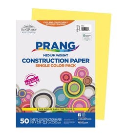 Prang® Construction Paper Yellow 9" X 12"   Yellow   50 Sheets