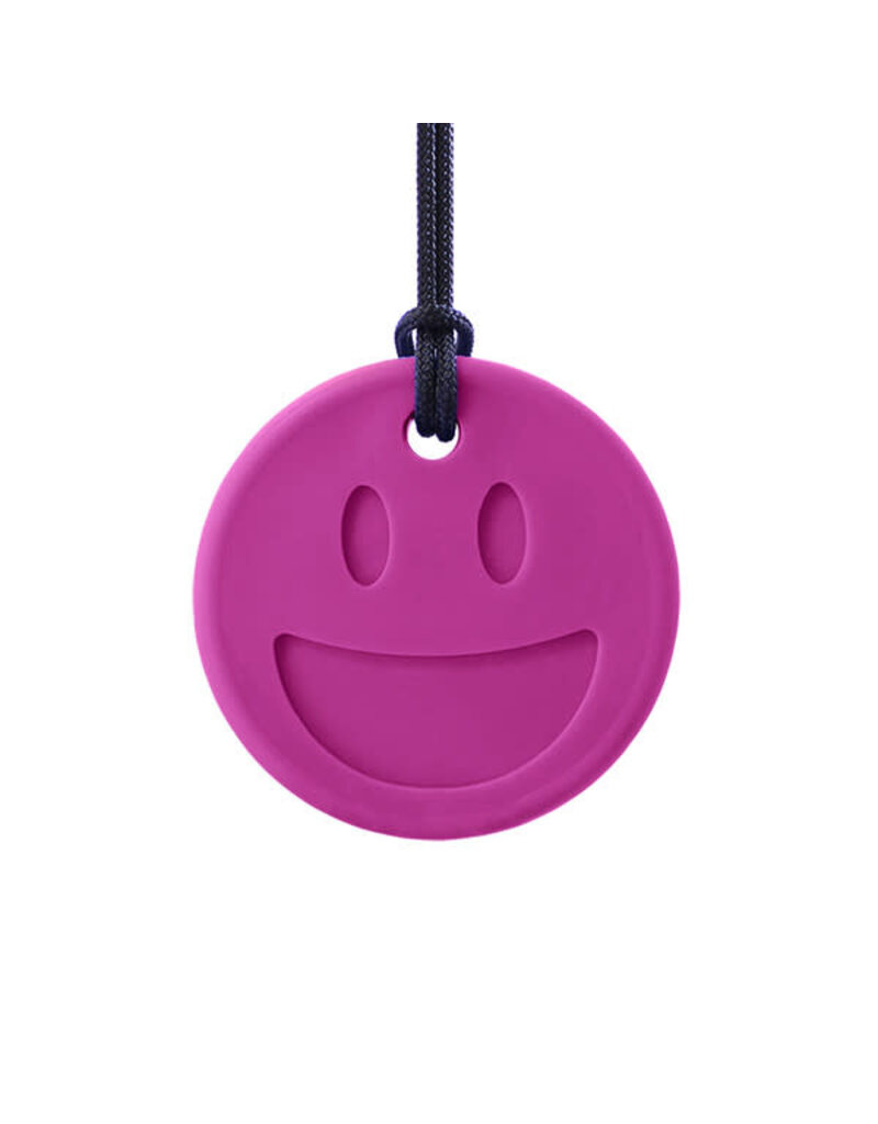 Ark's Smiley Face Chewmoji® Chewelry - Magenta, Standard