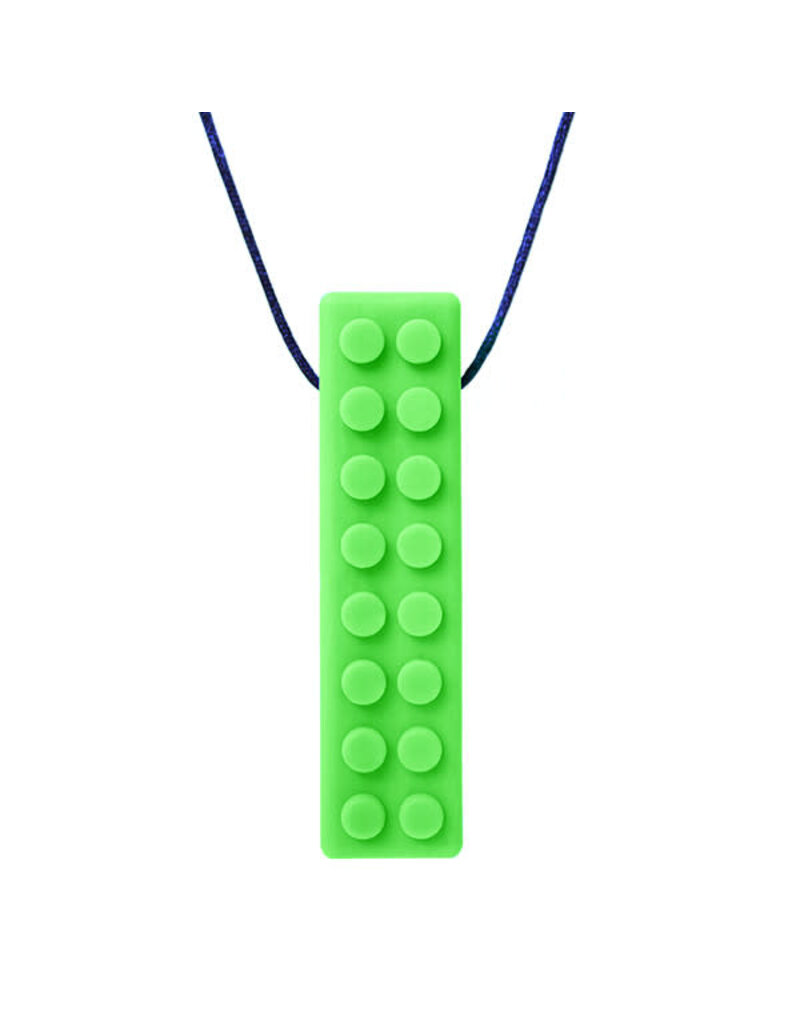 Ark's Brick Stick® Chew Necklace (Textured) - Lime Green, XT / Medium Firm