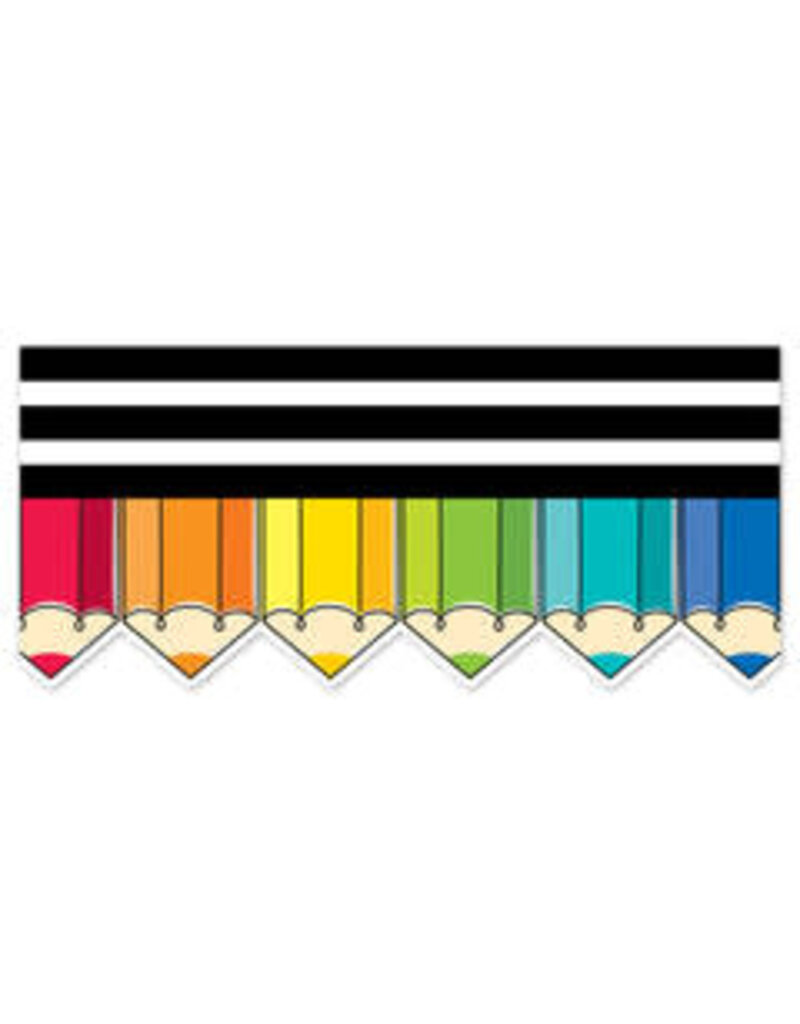 Core Decor Colorful Doodle Pencils EZ Border