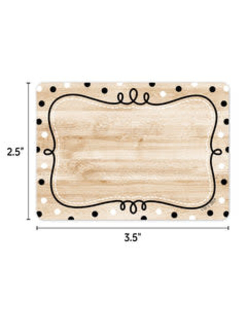 Core Decor Loop-de-Dots on Wood Labels