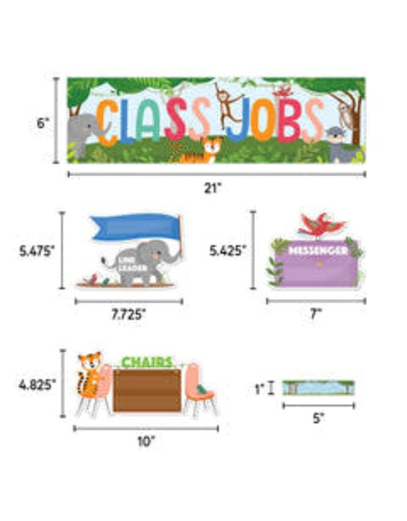 Jungle Friends Class Jobs Mini Bulletin Board