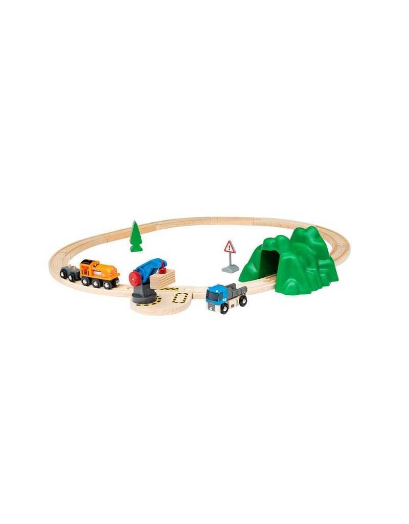 BRIO World Starter Lift & Load Train Set A for Kids age 3 years and up. Compatible with all BRIO train sets