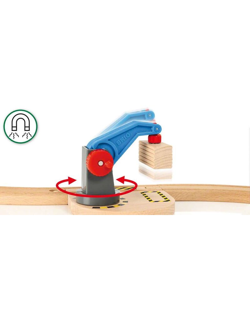 BRIO World Starter Lift & Load Train Set A for Kids age 3 years and up. Compatible with all BRIO train sets
