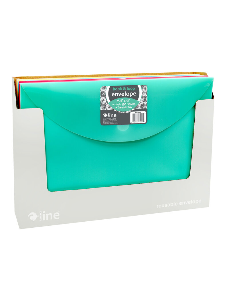 Poly XL Reusable Envelope, Ltr Size, Side Load, Assorted, 1/EA