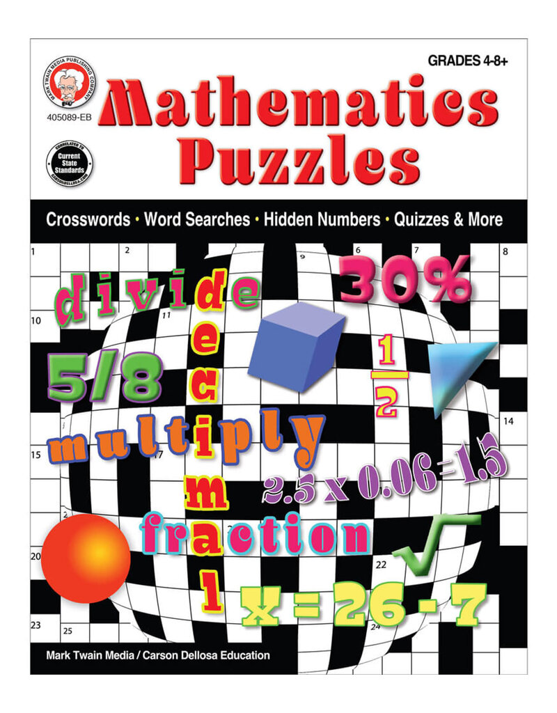 Mathematics Puzzles Workbook Grade 4-12 Paperback