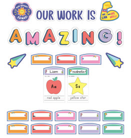 We Stick Together Our Work Is Amazing Pre-punched Bulletin Board Set Grade PK-5