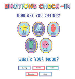 We Stick Together Emotions Check-In Pre-punched Bulletin Board Set Grade PK-2