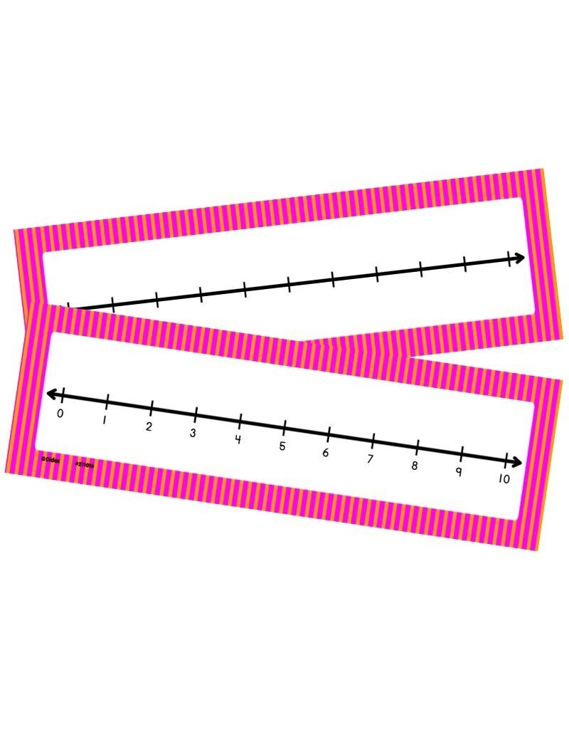 0-10 Student Number Lines, set of 10