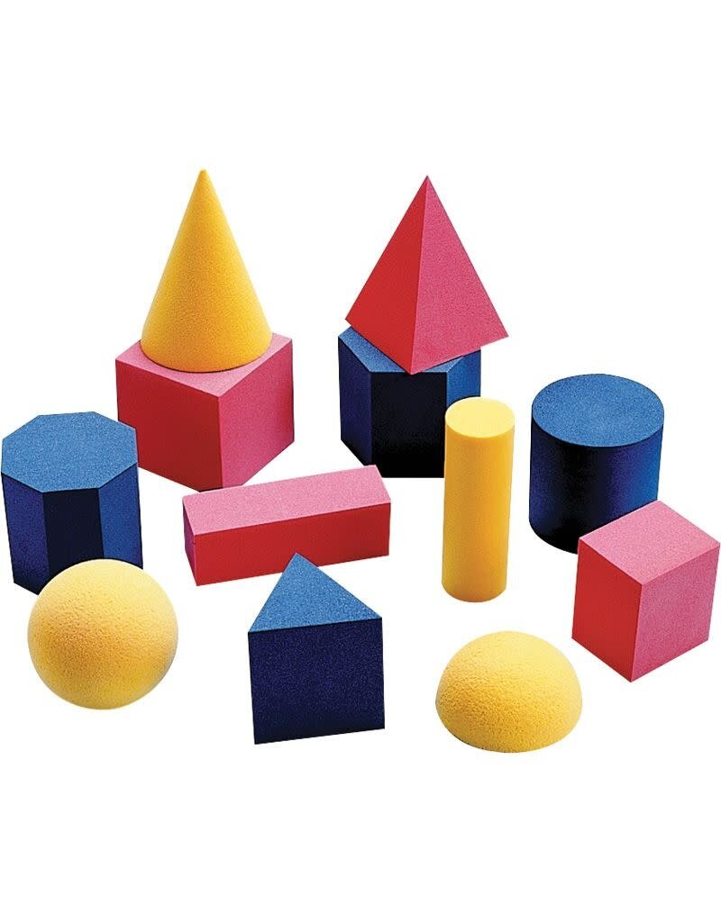 Foam Geometric Solids, 12 pcs