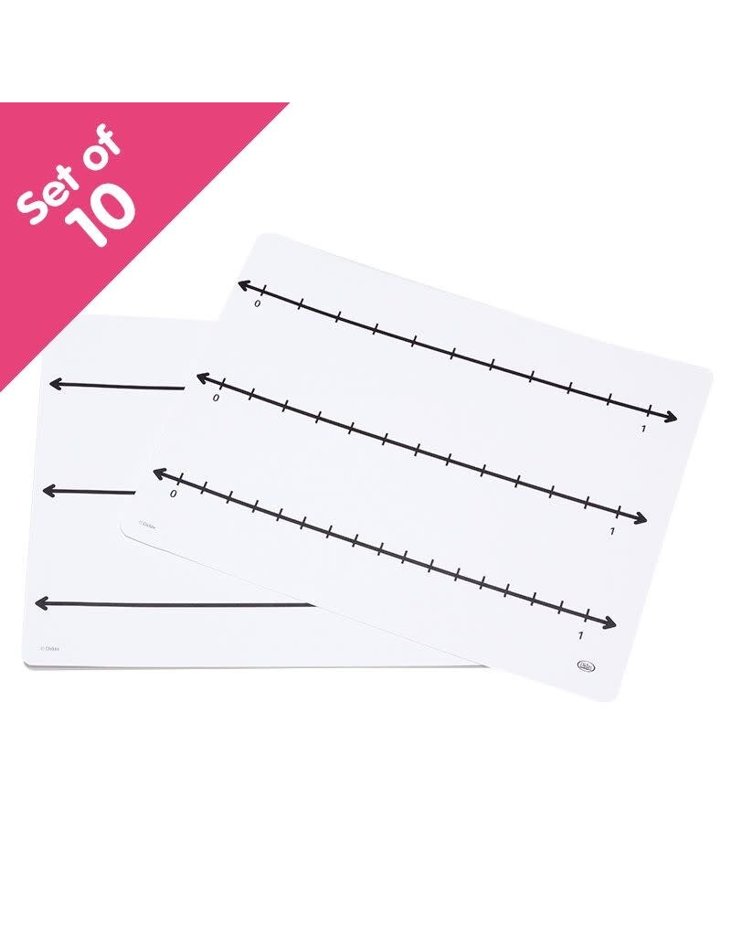 Write-On/Wipe-Off Fraction Number Line Mats