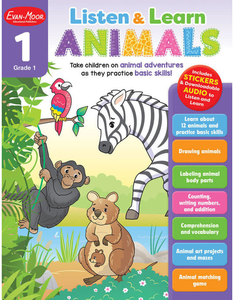 Listen and Learn: Animals, Grade 1