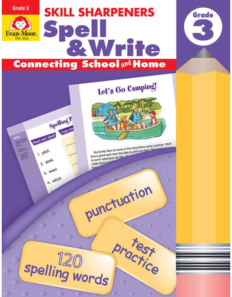 Skill Sharpeners: Spell & Write, Grade 3 - Activity Book