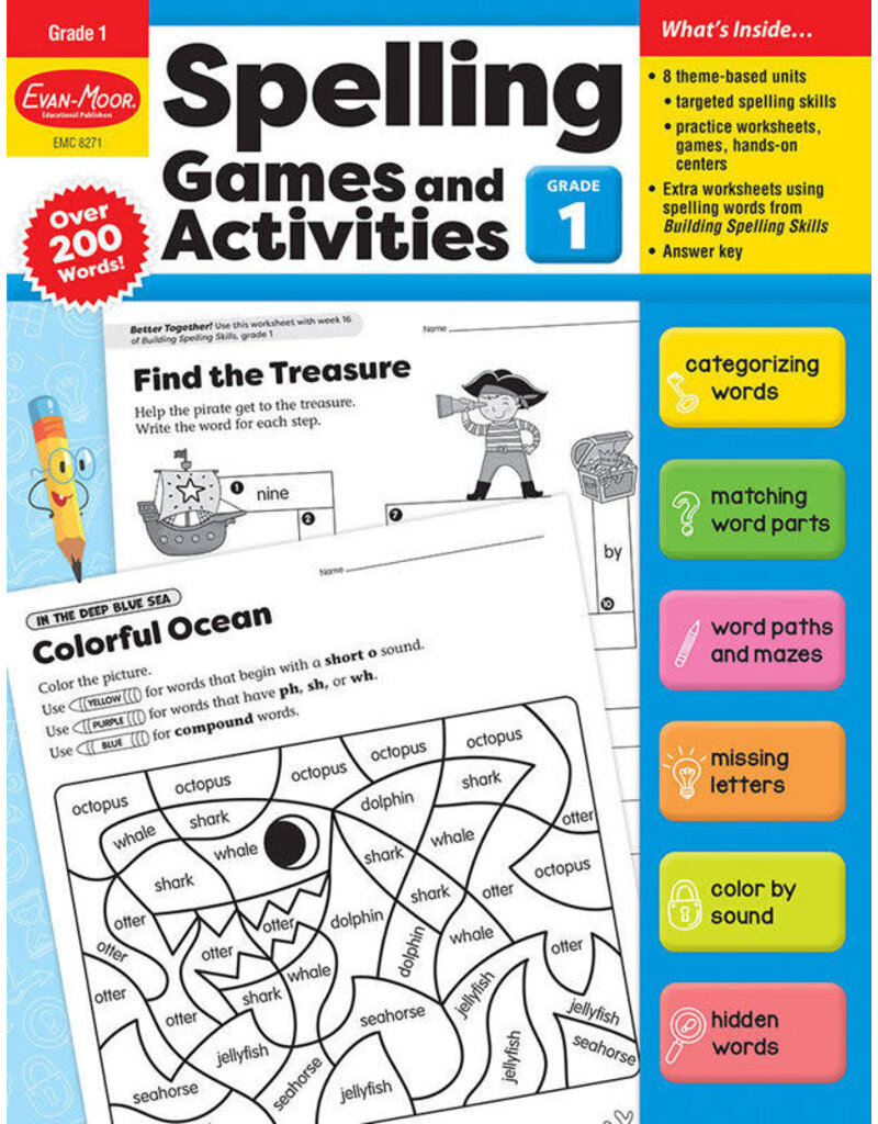 Spelling Games and Activities, Grade 1 - Print