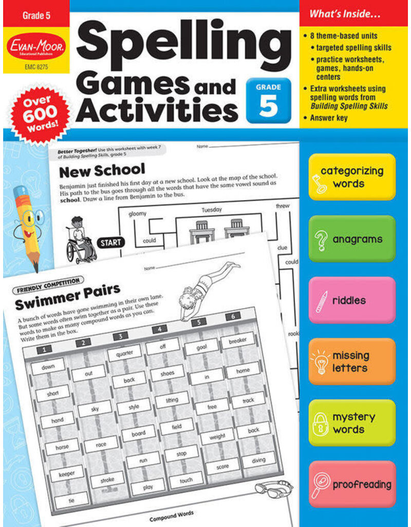 Spelling Games and Activities, Grade 5 - Print