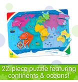 Lift & Learn Puzzle - Continents & Oceans