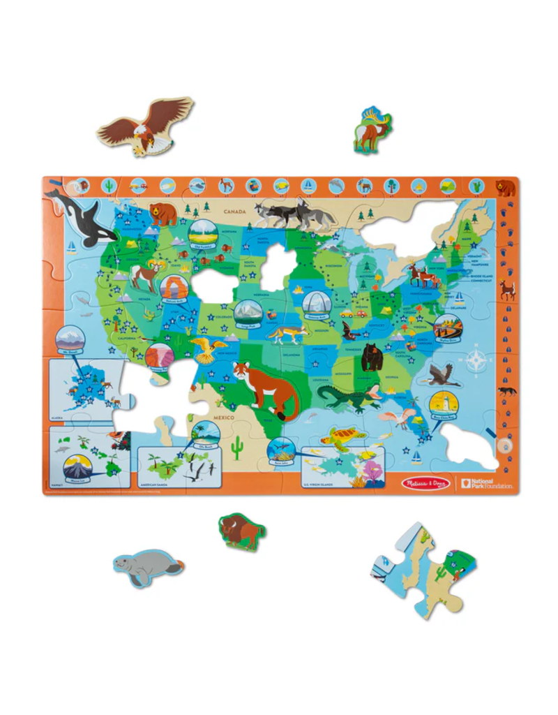 National Parks U.S.A. Map Floor Puzzle – 45 Pieces