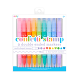 Confetti Stamp Double-Ended Markers - Set of 9