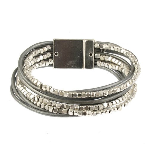 ORIGIN JEWELRY LEATHER BEADED BRACELET ORIGIN JEWELRY LEATHER BEADED BRACELET