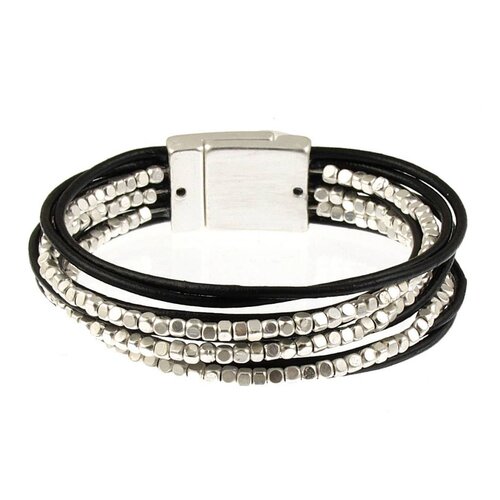 ORIGIN JEWELRY LEATHER BEADED BRACELET ORIGIN JEWELRY LEATHER BEADED BRACELET