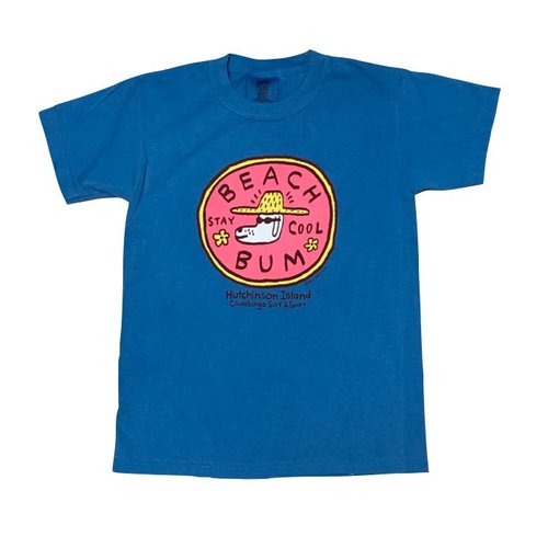 BIG HED BEACH BUM YOUTH TEE, ROYAL BIG HED BEACH BUM YOUTH TEE, ROYAL