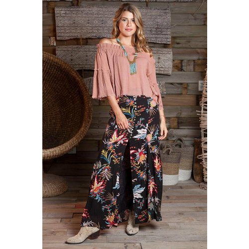 Z & L EUROPE FLORAL MAXI SKIRT Z & L EUROPE FLORAL MAXI SKIRT