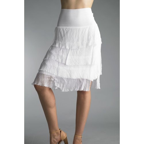 TEMPO PARIS SILK FLUTTER SKIRT, WHITE TEMPO PARIS SILK FLUTTER SKIRT, WHITE